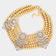 Accented Multi Layered Collar Choker Necklace